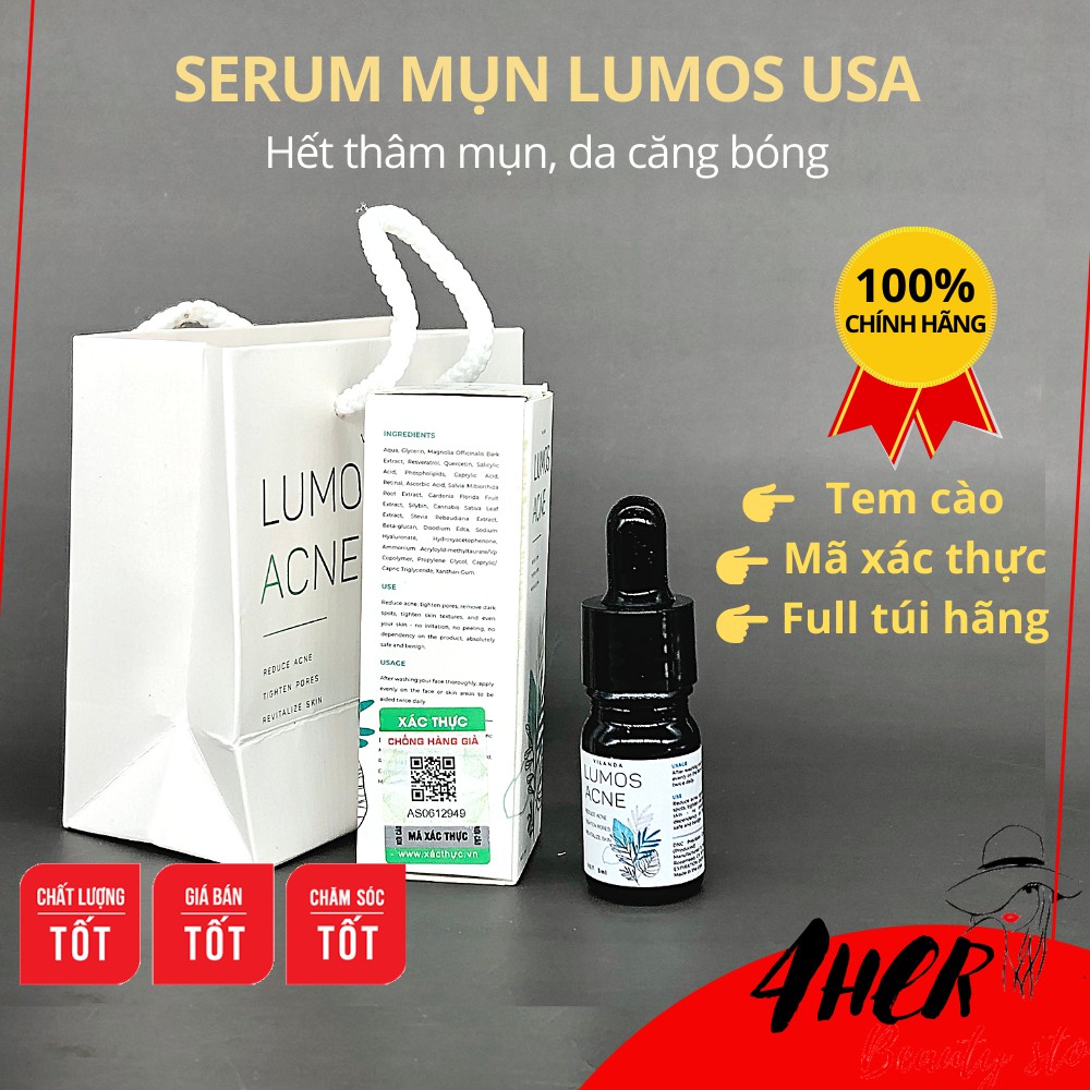 [Mẫu mới] Serum mụn Lumos Ance Hàng chuẩn check Code, date mới