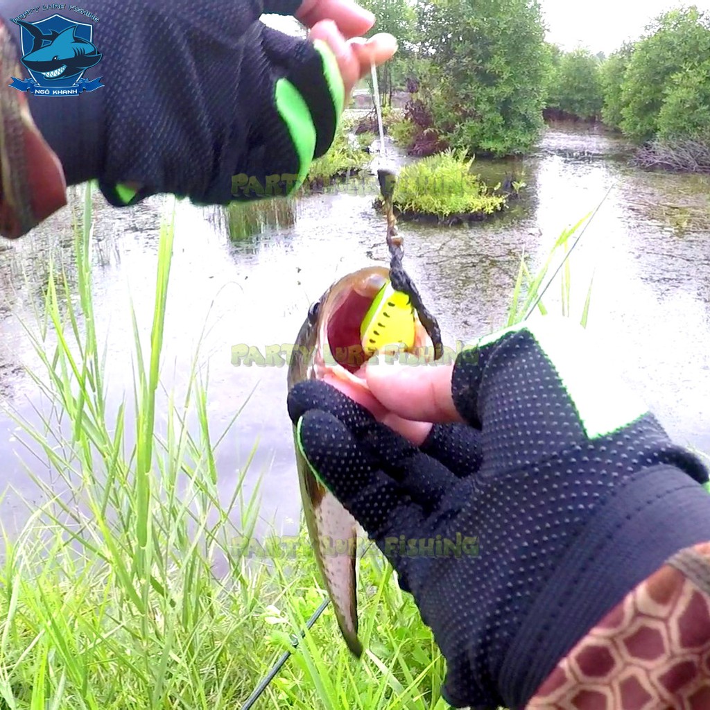 Mồi câu cá lóc nhái hơi Dưa Hấu , Mồi lure lóc Made In Thailand