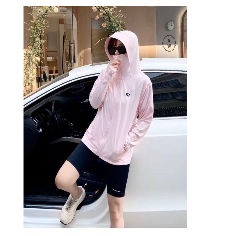 Áo Khoác Cardigan Chống Nắng Tay Dài Có Mũ Trùm Đầu Chất Liệu Lụa Lạnh Mỏng Thời Trang Mùa Hè Phong Cách Mới 2022