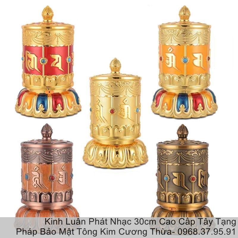 Kinh Luân Như Ý 30cm Phát Nhạc Cao Cấp Tây Tạng