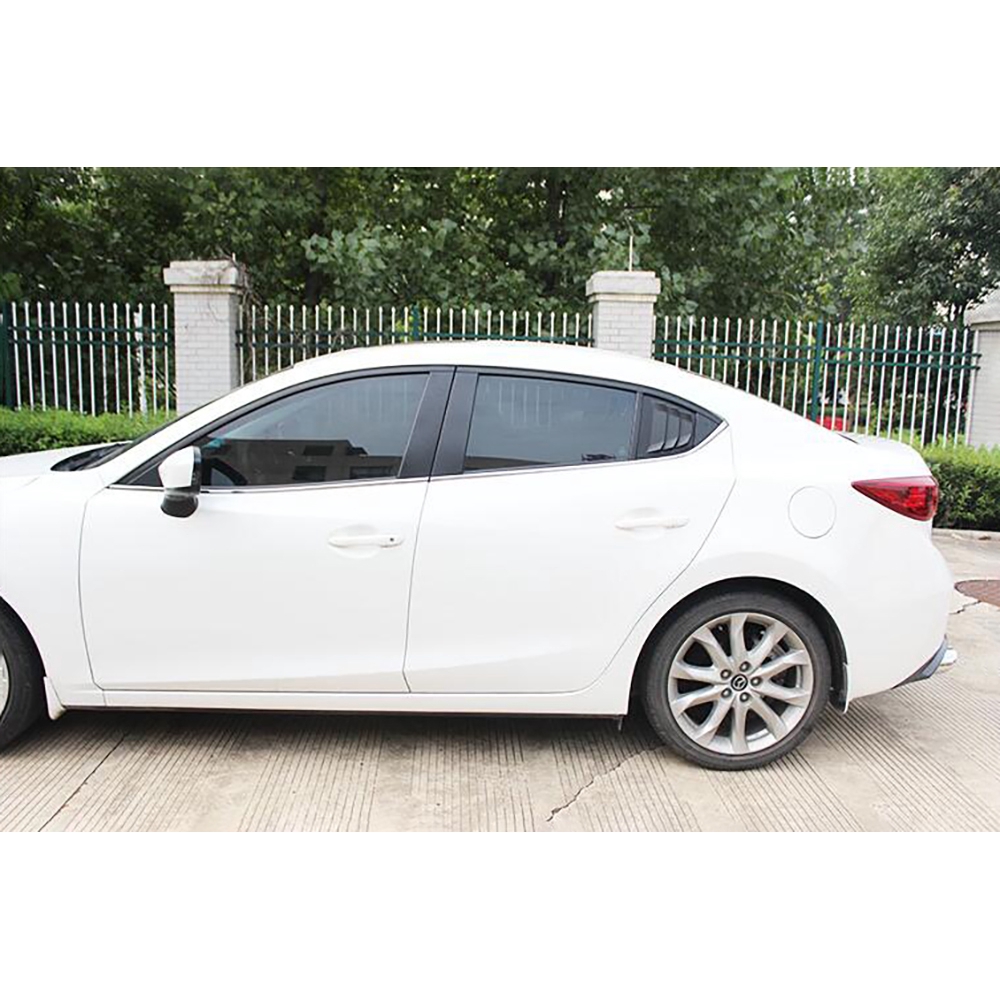 Ốp nhám màu đen thoát khí bọc cửa kính hông xe Mazda 3 Axela 2014 2015 2016 2017 2018