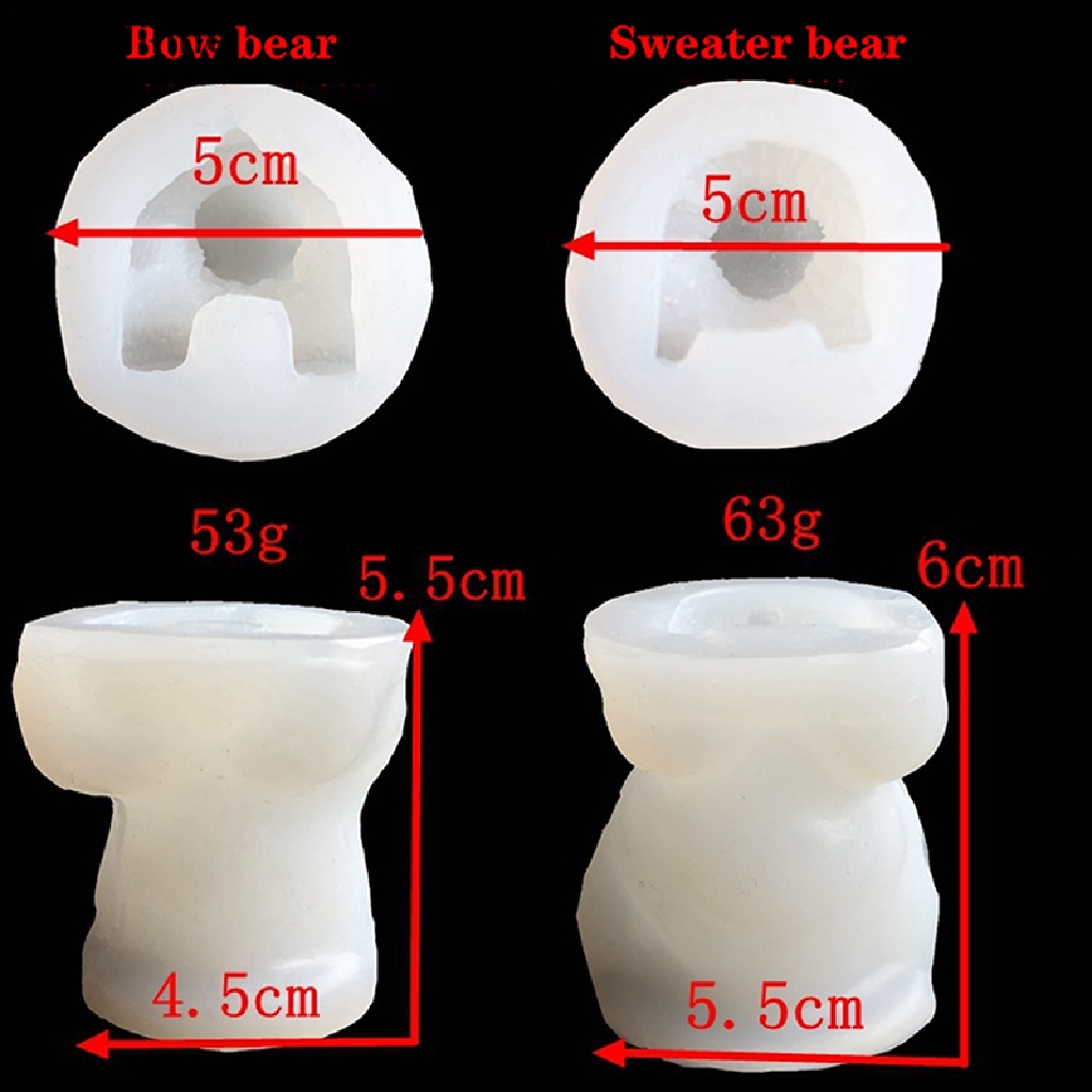 Khuôn silicone làm đá / sô cô la hình gấu dễ thương