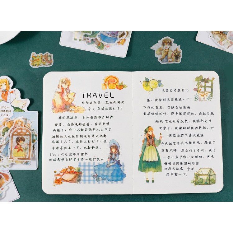 Sticker - nhãn dán hoạt hình - DIY, trang trí vật dụng - sổ tay - bullet journal - phong cách anime Cổ Tích Bốn Mùa