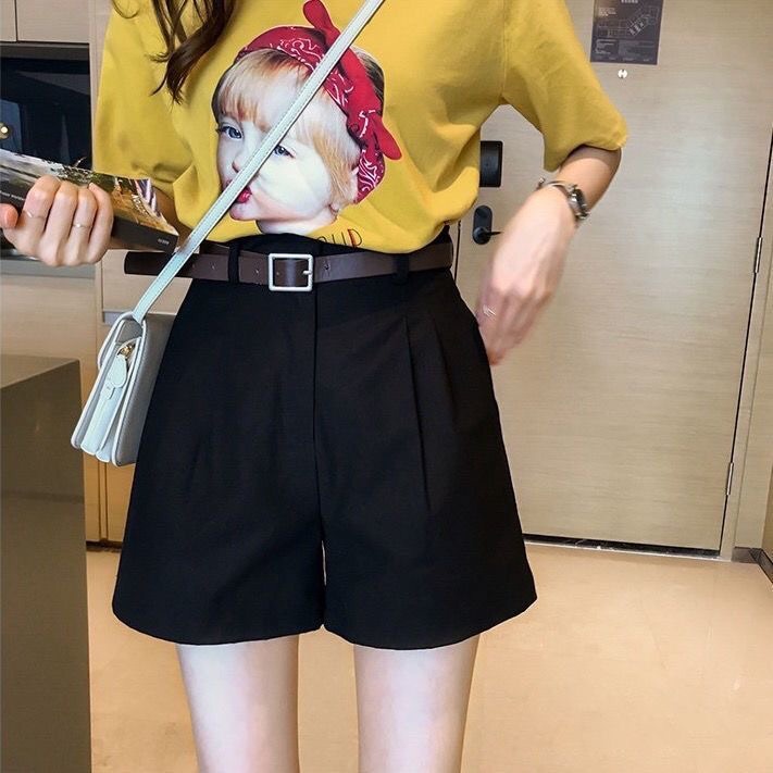 Quần short ống rộng eo cao phong cách mùa hè  trẻ trung cho nữ