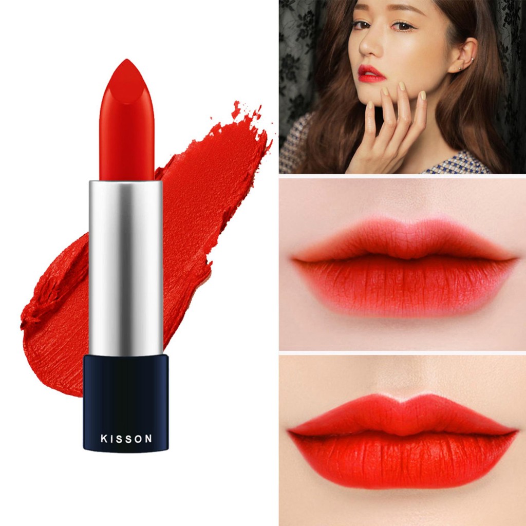 Son lì KISSON Matte Lipstick mã KN06 ( màu cam cháy)