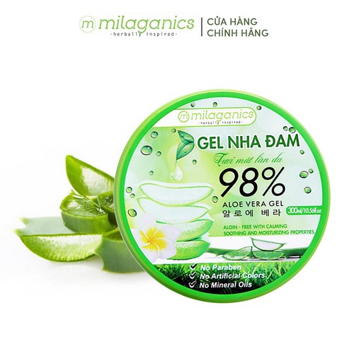 Combo 2 Gel nha đam tươi dưỡng ẩm, chống lão hóa MILAGANICS 300ml/hộp | BigBuy360 - bigbuy360.vn