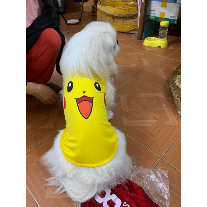 Áo vàng hình pikachu cho chó mèo