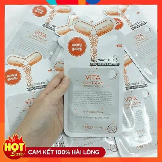 [Sale Tưng Bừng] Lẻ Mặt Nạ Dưỡng Trắng🎭️🎭FREESHIP💌💌Đánh Bật Hắc Tố Da Mediheal Vita Lightbeam Essential Mask (25ml)