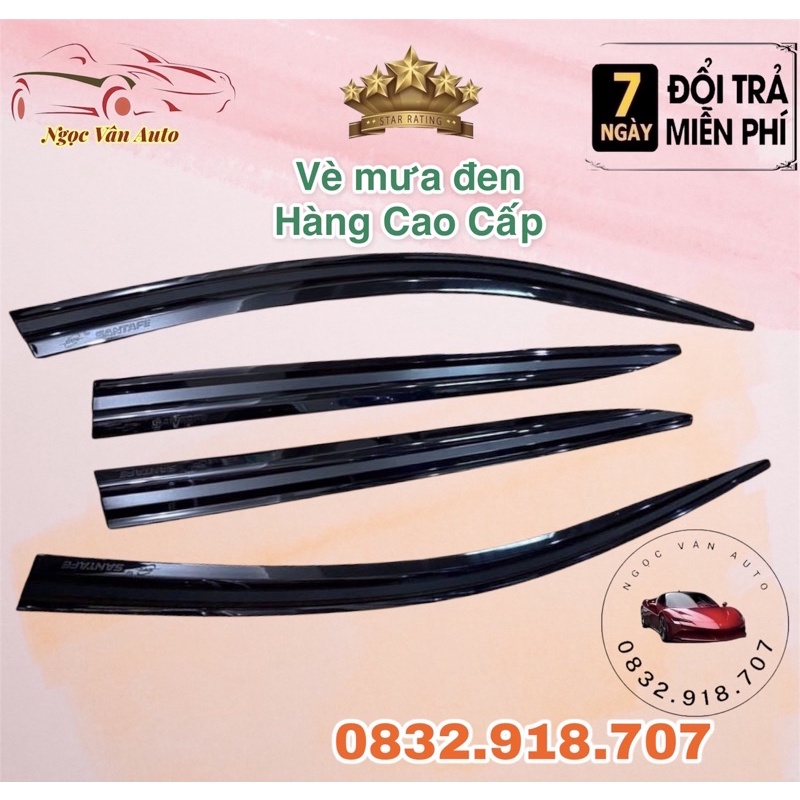 vè mưa Santafe 2019 - 2020 - 2021. Vè đen hàn quốc cao cấp