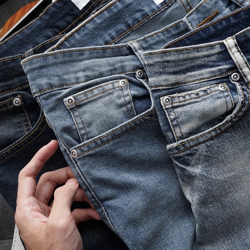 Quần jean nam slimfit thời trang xuất khẩu co giãn ôm nhẹ