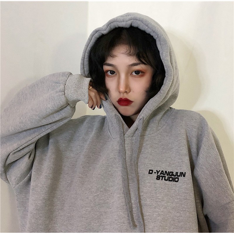 Áo hoodie nữ form rộng, áo hoodie nữ oversize có mũ trơn màu đi chơi đi học thời trang ulzzang hàn quốc
