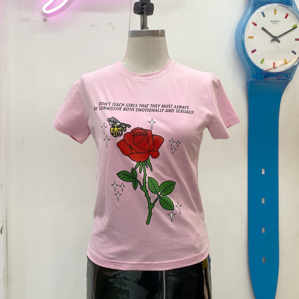 Usthebasic - [Shopee Exclusive] Áo thun tay lỡ Rose and Bee Tee