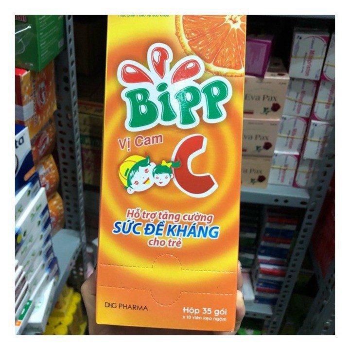 Kẹo ngậm vitamin C, Bipp C cung cấp vitamin C cho bé, vị cam dễ ăn | BigBuy360 - bigbuy360.vn