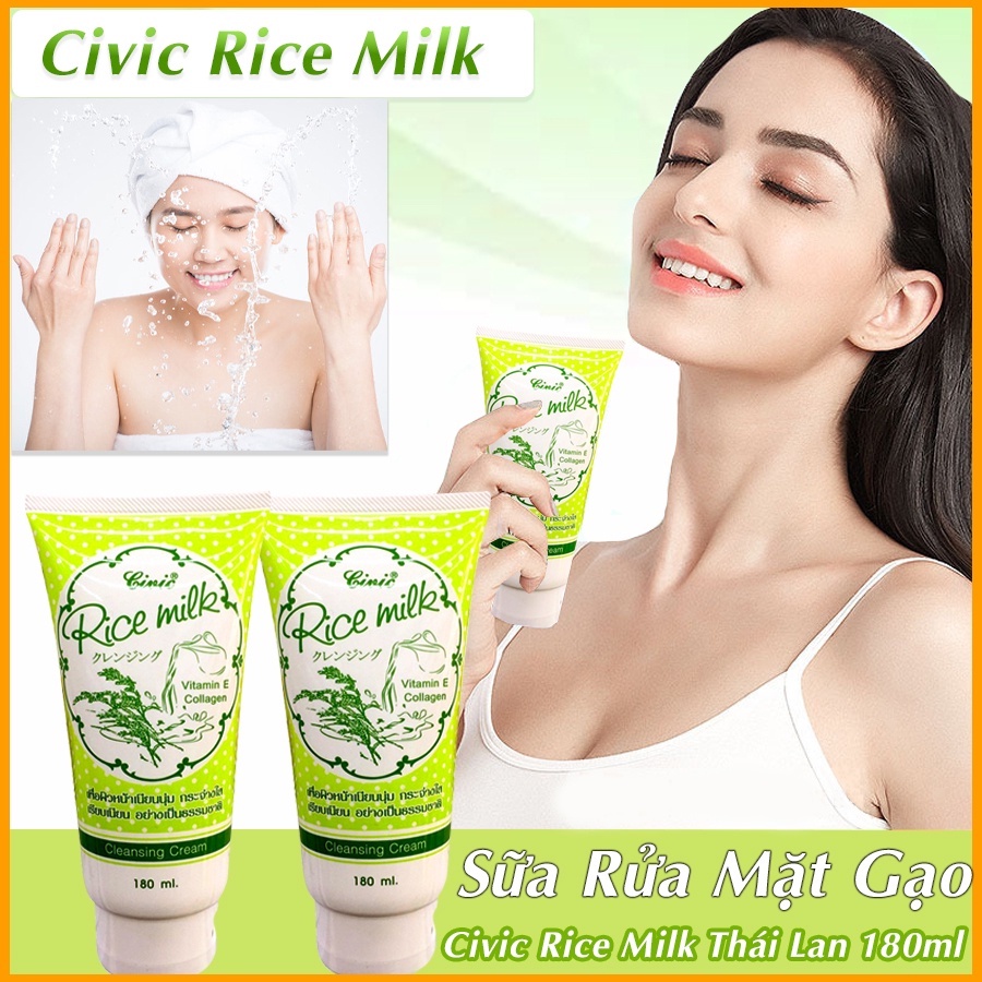 Sữa rửa mặt gạo Civic Rice Milk Thái Lan 180ml
