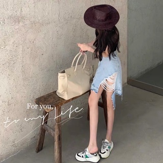 Chân váy jeans rách cá tính có bigsize
