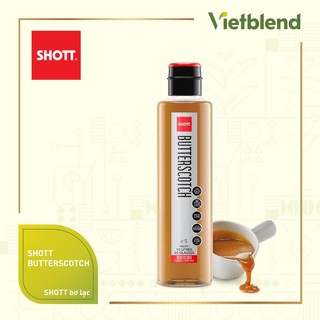 Syrup pha chế SHOTT | Vị Bơ Lạc (Butterscotch) | Made in New Zealand | Chai 1L