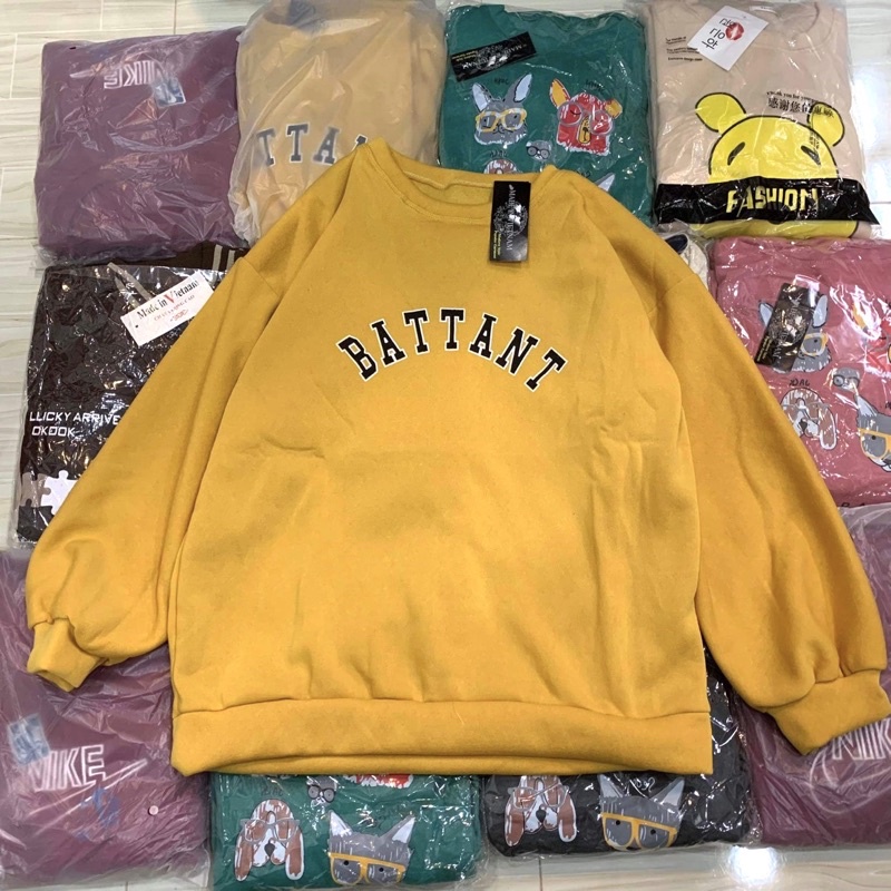 [HÀNG NEW] Áo Nỉ Sweater - Áo khoác oversize nam nữ tay bồng họa tiết nổi bật, cá tính, thiết kế năng động HOT | BigBuy360 - bigbuy360.vn