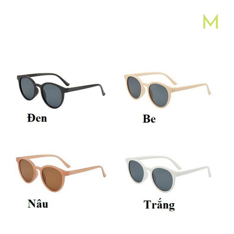 Kính Mát 💖 𝑭𝑹𝑬𝑬𝑺𝑯𝑰𝑷 💖 Kính Ulzzang Nam Nữ gọng tròn nhiều màu - Mincloset T5