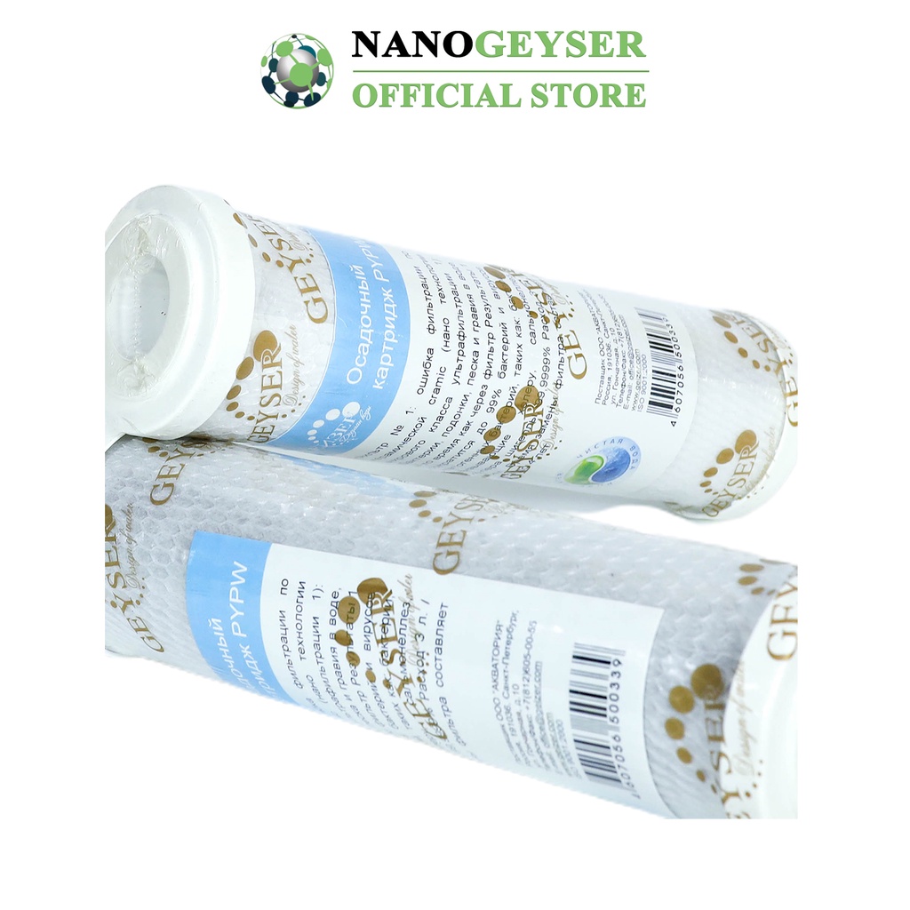 Lõi CTO Nano Geyser, Lõi lọc nước số 3 dùng cho máy Karofi, Kangaroo, Aqua, Sunhouse, Geyser TK, Ecotar,...