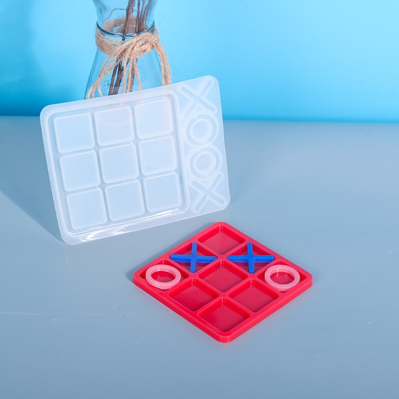 Khuôn Silicone Làm Đồ Thủ Công DIY Hình Tic-Tac-Toe Cabochons