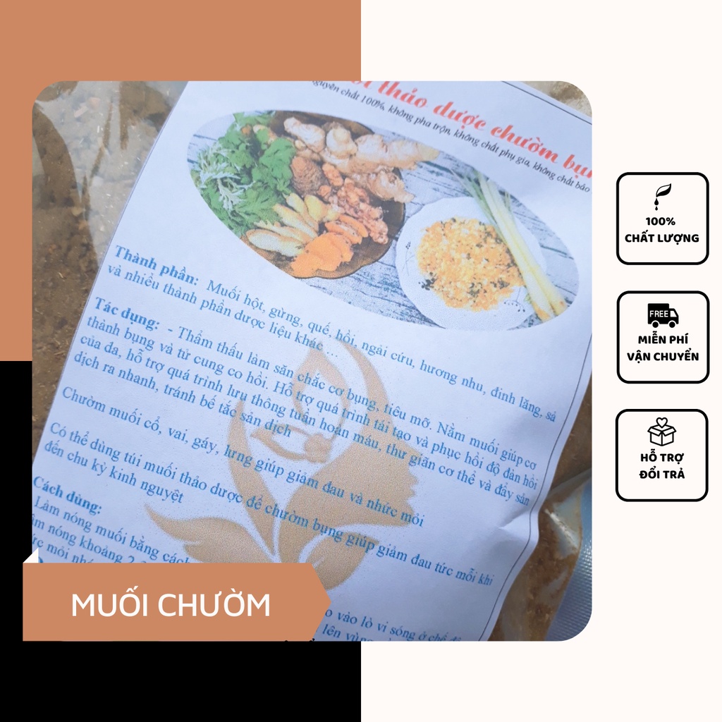 muối chườm bụng thảo dược