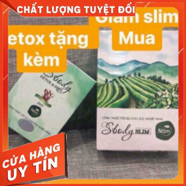 Sale Giảm cân Nấm Sbody slim dạng viên tặng detox PTS