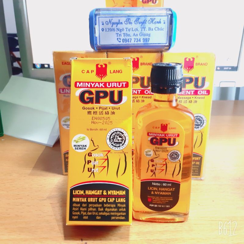 Dầu nóng Gừng Minyak Urut GPU