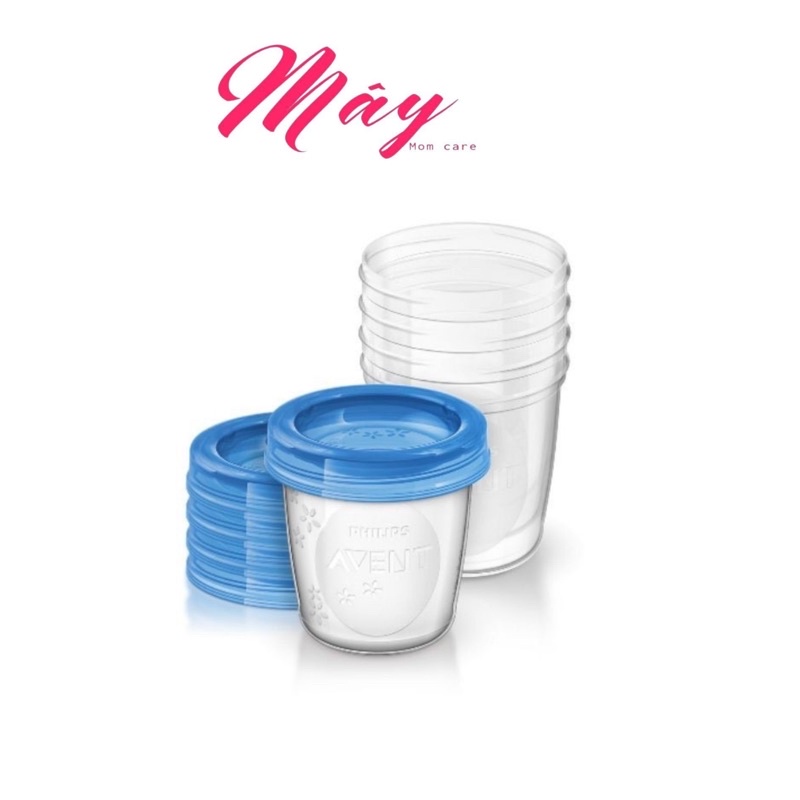 Bộ 5 cốc trữ sữa Philips AVENT, Model SCF619/05 180ml [ Có bán lẻ]