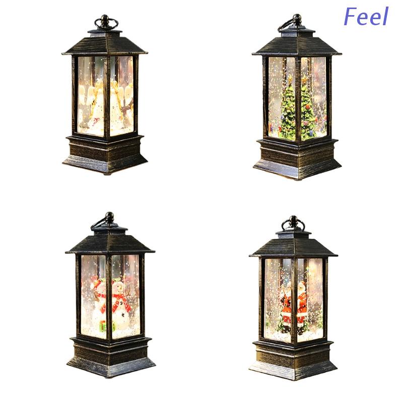 Đèn LED hình quả cầu tuyết/ông già noel/ người tuyết lấp lánh độc đáo trang trí nhà cửa dịp giáng sinh