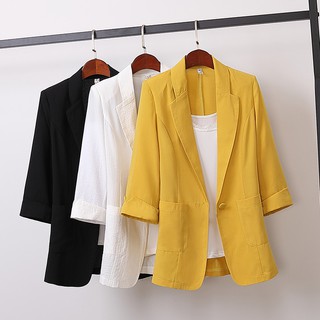 Áo Khoác Blazer Tay Dài Dáng Rộng Cho Nữ