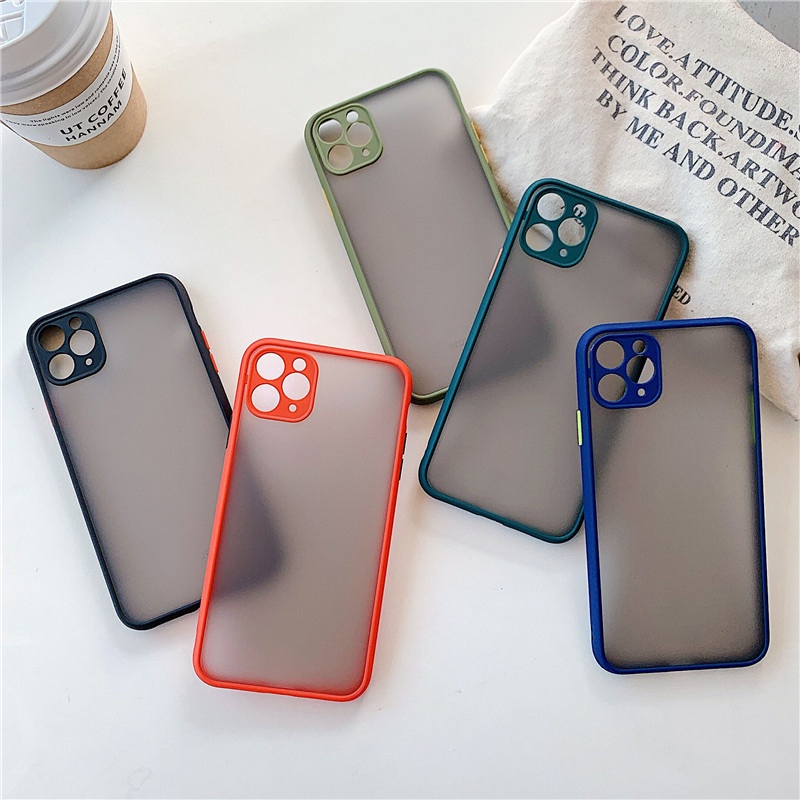 Ốp Lưng Nhám Chống Sock, Va Đập Bảo Vệ Camera Cho iPhone 11 12 13 Pro Max