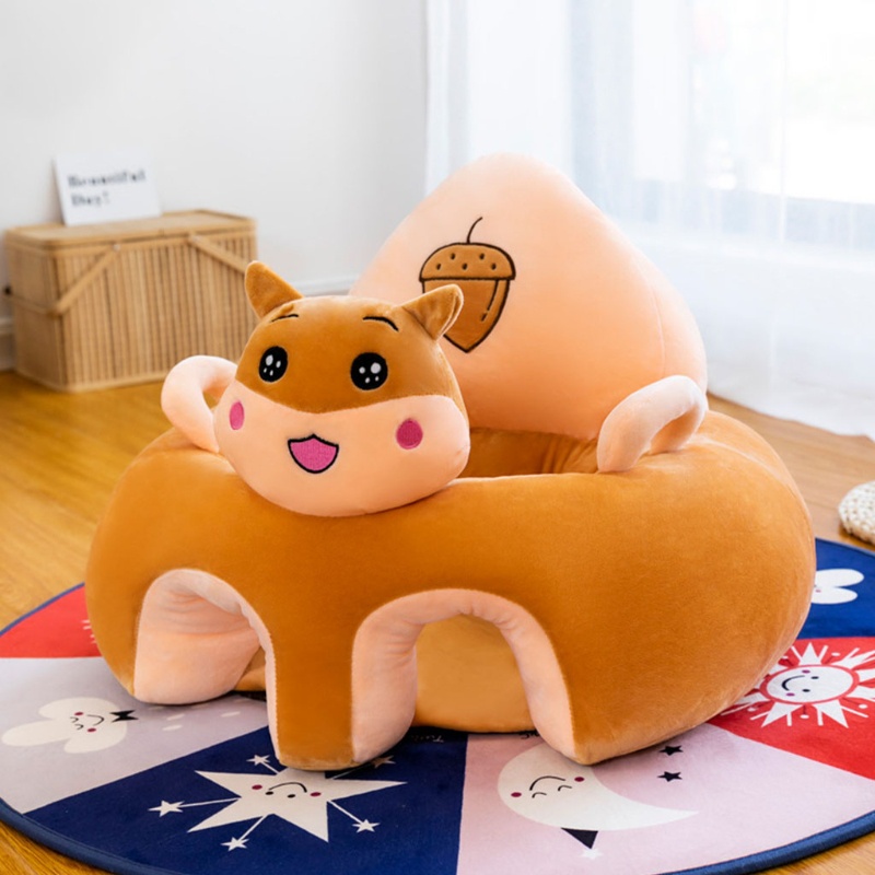 Vỏ Bọc Đệm Ghế Sofa Bằng Vải Bông Hình Thú Dễ Thương Cho Bé Sơ Sinh