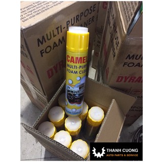 Chai Dung Dịch Xịt Bọt Vệ Sinh Da Ghế Nệm Ô Tô Foam Cleaner Màu Vàng chuẩn