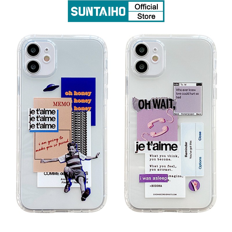 Ốp Điện Thoại SUNTAIHO TPU Họa Tiết Chữ Tiếng Anh Và Cậu Bé Cho Iphone 12 mini Pro Max 11 Pro Max 6 6s Plus Xr Xs Max 8 7 Plus Se 2020