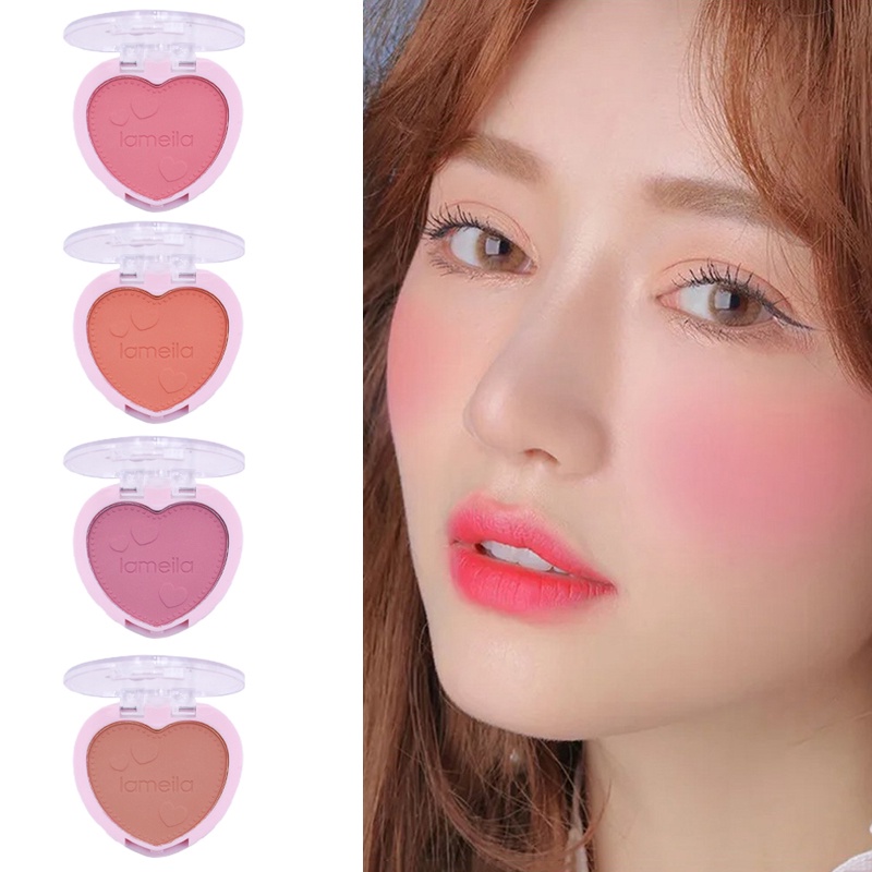 Phấn Má Hồng 4 Màu Trái Tim Xinh Xắn Giúp Làm Sáng Và Lâu Trôi