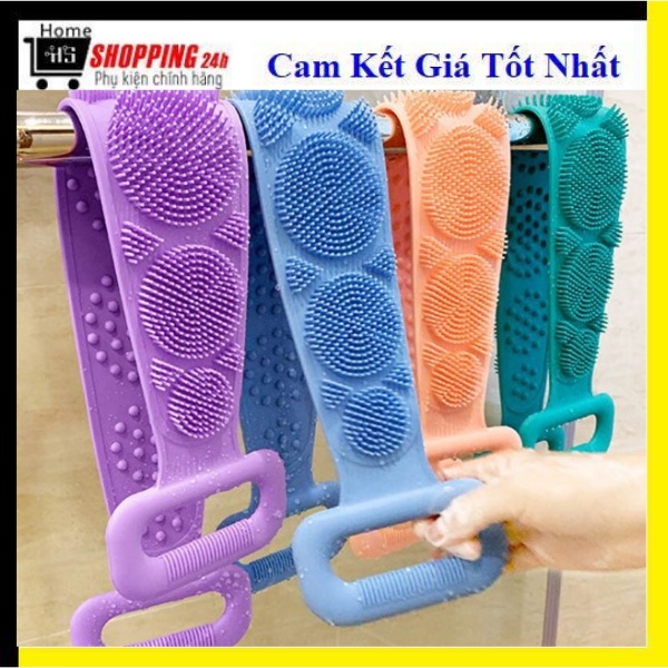 Dây cọ, chà lưng 2 mặt silicon gai khi tắm tiện ích Homeshopping24h