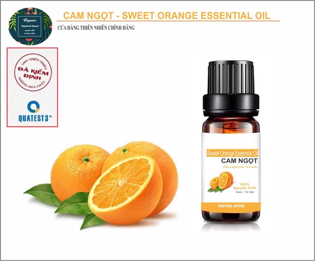 [ 10ML ] Tinh Dầu Cam Ngọt Nguyên Chất Organic - Sweet Orange Essential Oil