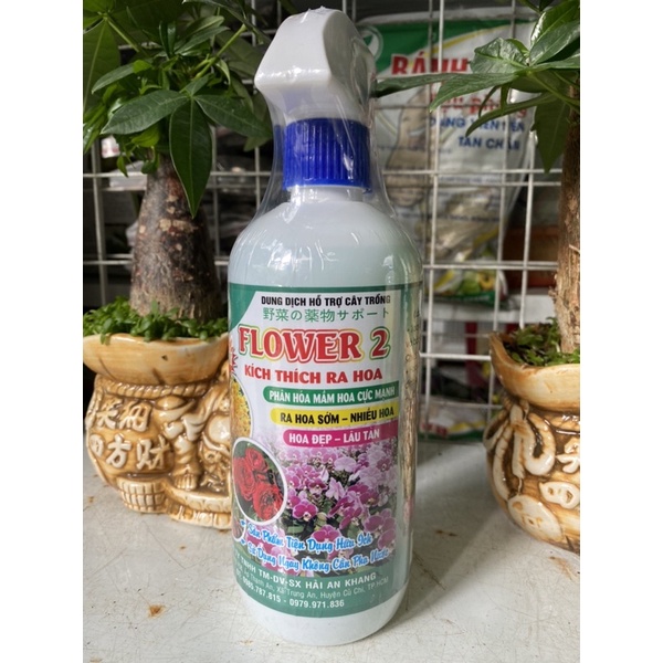 Dung dịch hỗ trợ cây trồng Flower 2 phun trực tiếp không cần pha nước chai 550ml