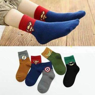 Lố 10 đôi tất siêu nhân bé trai hàng len dệt kim