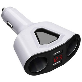 Củ sạc tích hợp bật lửa cho xe hơi 3.1a 2 cổng usb