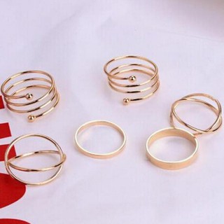 Combo 6 nhẫn trơn phong cách hàn quốc cá tính
