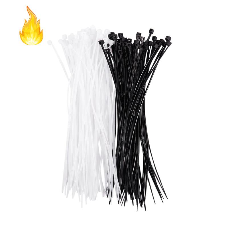 Bộ 100 sợi dây rút 3mm x 150mm sắp xếp dây cáp tiện dụng màu trắng/màu đen