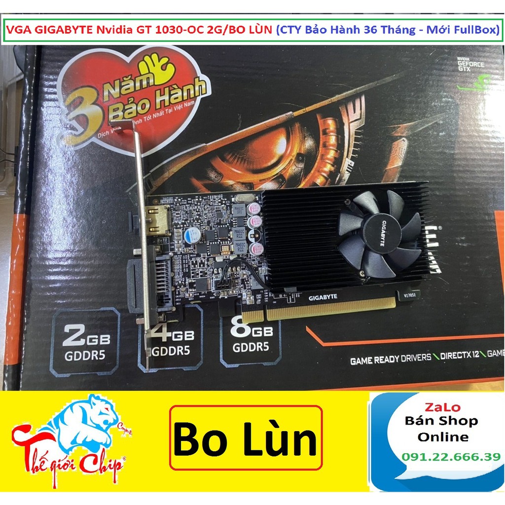 [HCM]VGA (Cạc màn hình) GIGABYTE GT1030/2Gb/1FAN (Bo Lùn-Có Pas máy bộ) CTY Box-3 Năm | WebRaoVat - webraovat.net.vn