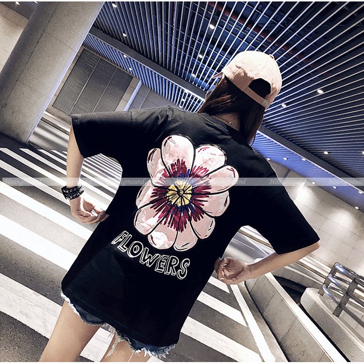 ÁO THUN TAY LỠ in bông hoa | BigBuy360 - bigbuy360.vn