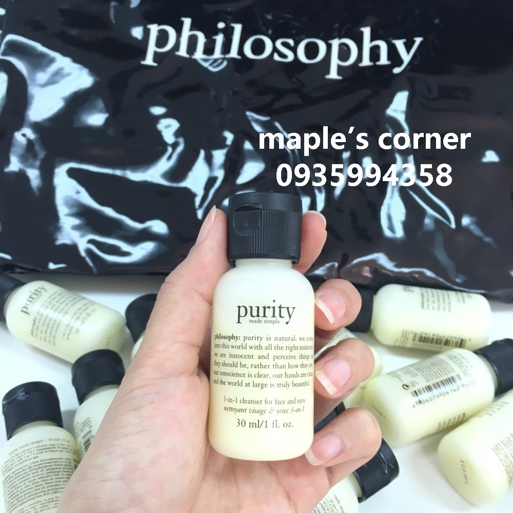 Sữa rửa mặt Philosophy Purity Made Simple 3 In 1 Cleanser For Face And Eyes