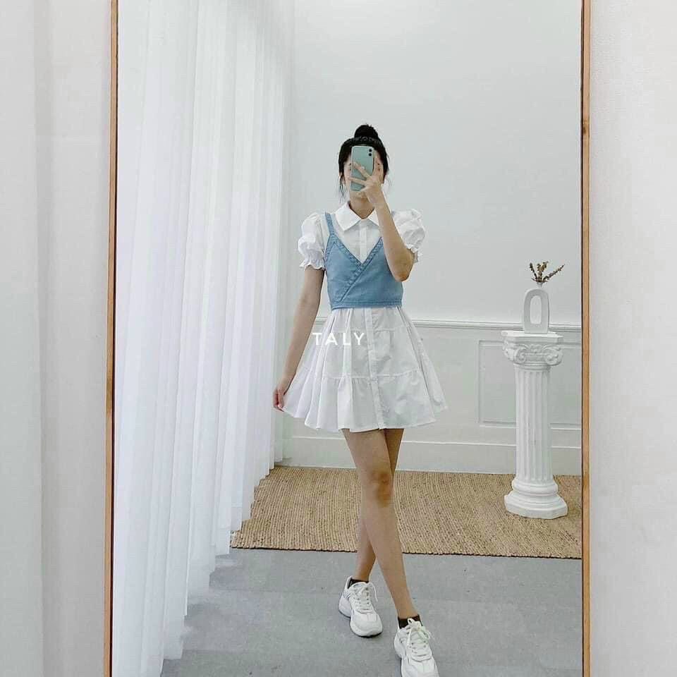 Đầm xòe mùa hè, đầm voan nữ chất đẹp, hàng đẹp bán shop, phom dưới 52kg | BigBuy360 - bigbuy360.vn