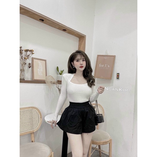 Áo len tâm cổ vuông Bigsize TP 55-85kg hình thật chất len dệt bao chuẩn | BigBuy360 - bigbuy360.vn