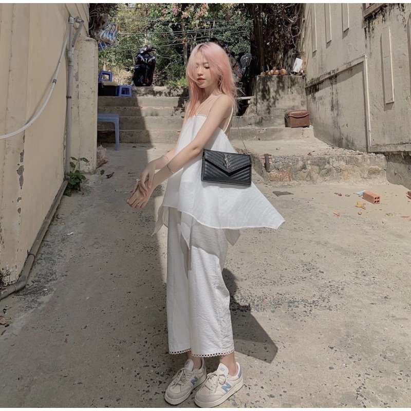 | LUSIEN SET | Set áo yếm trắng/ quần ( lẻ ).