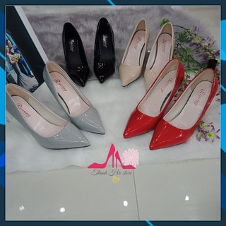 Giày cao gót nữ 💝 FREESHIP 💝giày công sở Ririxing da bóng , gót ngọn cao 9 phân , rất tôn dáng