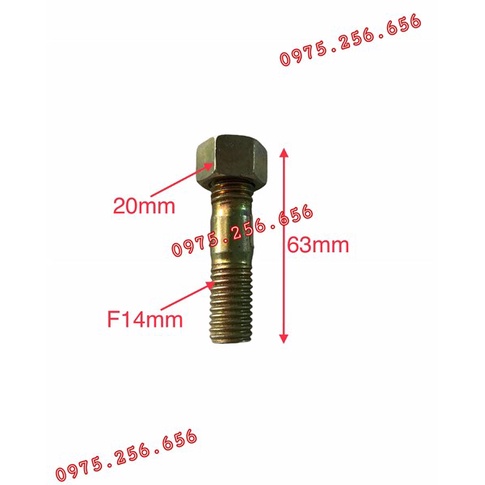 Ốc láp phi 14/14 tròn. phụ tùng ô tô, Phụ tùng Hùng Lỳ